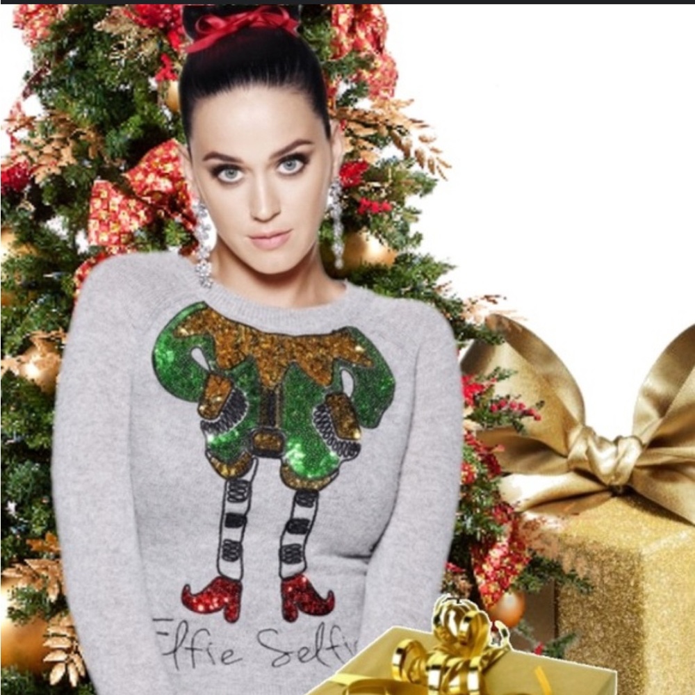 Festive Elf Sweater with Glitter Accents